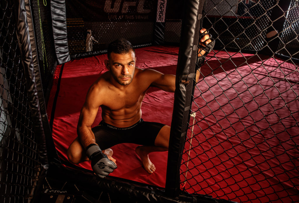 28/9/2018 Antonio Caruso training at Elizabeth NorthÕs Northside Boxing Club, hopes to win a shot with the UFC. Picture MATT TURNER.